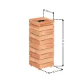 Mega Holz Hochbeet MODULO 30x30x75 cm (BxTxH) - Wetterfester Pflanzkübel aus Holz für Innen- und Außenbereich - Blumenkübel aus witterungsbeständiger Lärche für Garten, Terrasse und Balkon, Modular - Thumbnail 2