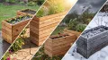 Mega Holz Hochbeet MODULO 30x30x75 cm (BxTxH) - Wetterfester Pflanzkübel aus Holz für Innen- und Außenbereich - Blumenkübel aus witterungsbeständiger Lärche für Garten, Terrasse und Balkon, Modular - Thumbnail 6