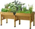 VegTrug Classic V2 1,8m Hochbeet, Natur, Pflanztiefe für flach und tief wurzelndes Gemüse, 100% FSC zertifiziertes Holz, 183 x 76 x 80 cm - Thumbnail 1