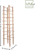UNUS Rankenturm aus Holz, 150 cm hoch, Natur, Wetterfeste Pflanzenstütze für Kletterpflanzen, Garten & Gewächshaus, einfache Montage - Thumbnail 3