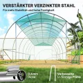 Outsunny Gewächshaus 300x600x200cm Foliengewächshaus Tomatenhaus mit Tür, 12 Fenster, Folientunnel aus verzinktem Stahl, 170g/m² PE, stabiles pflanztunnel, Treibhaus inkl. Erdanker & Seilen, Grün - Thumbnail 4