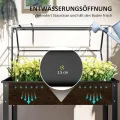 Outsunny Hochbeet mit Abdeckung, erhöhtes Kräuterbeet mit Ablauflöchern, Pflanzkasten aus Metall, wetterbeständig Gemüsebeet, Gartenbeet, Pflanzbeet für Garten, Balkon, 100 x 48 x 124 cm, Schwarz - Thumbnail 5