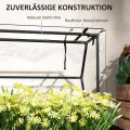 Outsunny Hochbeet mit Abdeckung, erhöhtes Kräuterbeet mit Ablauflöchern, Pflanzkasten aus Metall, wetterbeständig Gemüsebeet, Gartenbeet, Pflanzbeet für Garten, Balkon, 100 x 48 x 124 cm, Schwarz - Thumbnail 6