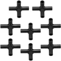 8 Stück Halterung Verbinder Kunststoff Fitting Schwarz 4-Wege-PVC-Rohrverschraubungen Verbinder für DIY Pflanzenunterstützung Gewächshaus Rahmen Blumenständer (12 mm) - Thumbnail 7