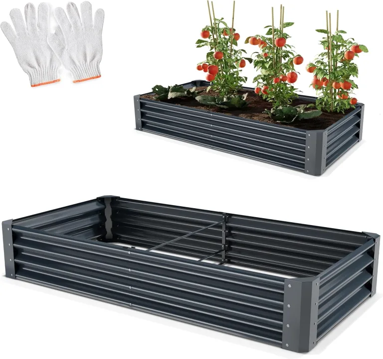 Metall Hochbeet - XXL Gemüsebeet/Kräutergarten aus Stahl - stabil, wetterfest & pflegeleicht - Hochbeete-Kit - Ideal für Kräuter aus dem Garten, Terrasse/Balkon (Anthrazit, 180x90x30cm) – Bild 1