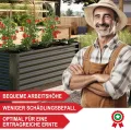 Metall Hochbeet - XXL Gemüsebeet/Kräutergarten aus Stahl - stabil, wetterfest & pflegeleicht - Hochbeete-Kit - Ideal für Kräuter aus dem Garten, Terrasse/Balkon (Anthrazit, 180x90x30cm) - Thumbnail 8