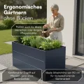 STEELSØN Icarus Hochbeet Metall – Pflanzenbeet 150x75x80 cm – Gemüsebeet Anthrazit – Beet für Garten & Balkon – Pflanzenkübel mit offener Bodenstruktur – Wetterfestes Gartenbeet – Kräuterbeet - Thumbnail 3