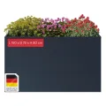 STEELSØN Icarus Hochbeet Metall – Pflanzenbeet 150x75x80 cm – Gemüsebeet Anthrazit – Beet für Garten & Balkon – Pflanzenkübel mit offener Bodenstruktur – Wetterfestes Gartenbeet – Kräuterbeet - Thumbnail 1