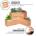 Mega Holz Pflanzkübel MODULO 120x30x39 cm (BxTxH) - wetterfester Blumenkasten aus heimischen Lärchenholz - Blumenkübel aus witterungsbeständiger Lärche für Garten, Terrasse und Balkon, Modular, Holz - Thumbnail 4
