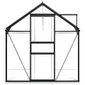 Begehbares Gewächshaus aus Polycarbonat mit Aluminiumrahmen Fundamentrahmen und Bodenbefestigung für Gartenpflanzen 190 x 310 x 202 cm 5,89 m² - Thumbnail 2