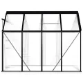 Begehbares Gewächshaus aus Polycarbonat mit Aluminiumrahmen und Fundamentrahmen für Gartenfundament 190 x 250 x 202 cm 4,75 m² - Thumbnail 4