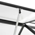 Begehbares Gewächshaus aus Polycarbonat mit Aluminiumrahmen und Fundamentrahmen für Gartenfundament 190 x 250 x 202 cm 4,75 m² - Thumbnail 5