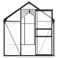 Begehbares Gewächshaus aus Polycarbonat mit Aluminiumrahmen und Fundamentrahmen für Garten Fundament Bodenbefestigung Pflanzen Grow House Gartenhaus 190x490x202cm 9,31m² - Thumbnail 3