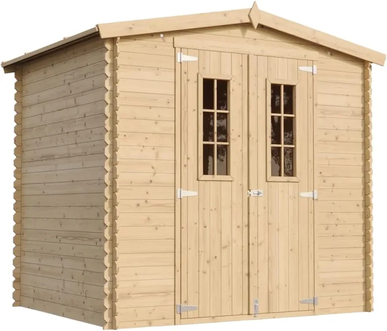 Holzhaus Gartenhaus TIMBELA M369C+M369G - Gartenschuppen Holz mit Boden Imprägnierte B236xL226xH218 cm/ 4.33 m2 Lagerschuppen für Garten - Fahrrad Schuppen - Wasserfestes Dach – Bild 1