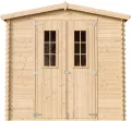 Holzhaus Gartenhaus TIMBELA M369C+M369G - Gartenschuppen Holz mit Boden Imprägnierte B236xL226xH218 cm/ 4.33 m2 Lagerschuppen für Garten - Fahrrad Schuppen - Wasserfestes Dach - Thumbnail 8