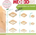 Hochbeet, Kräuterbeet, Gartenbeet, Pflanzbeet, Blumenbeet, Stufenbeet, Holz Stufen Treppe, für Garten und Terrasse, Kiefernholz, Massivholz, Abmessungen 36x119x119 cm, Farbe: Natur - Thumbnail 5