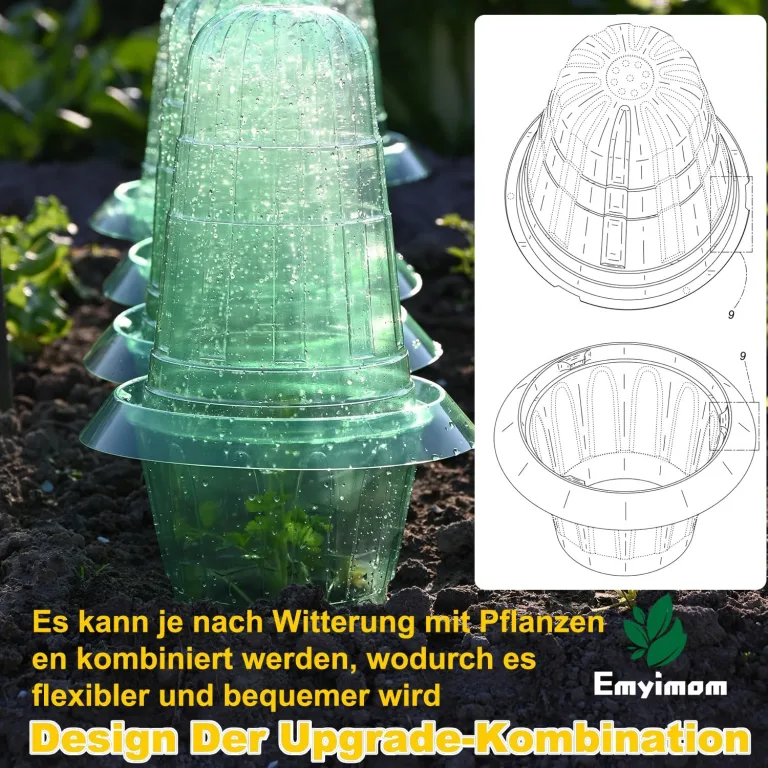 Schneckenkragen,10 Stück Schneckenschutzring Für Salatpflanzen und Kohl,Schneckenschutz Hochbeet Schützt Pflanzen,Schneckenabwehr Ohne Chemie（Enthält Keine Pflanzenhut） – Bild 6