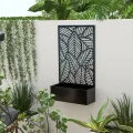 Outsunny Hochbeet Pflanzkasten, Pflanzkübel wandmontage Blumenkasten Metall, Gartenspalier 61 x 23 x 113cm für Garten Balkon Terrasse, Blumenkübel für Kletterpflanzen, Blumen - Thumbnail 6