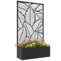 Outsunny Hochbeet Pflanzkasten, Pflanzkübel wandmontage Blumenkasten Metall, Gartenspalier 61 x 23 x 113cm für Garten Balkon Terrasse, Blumenkübel für Kletterpflanzen, Blumen - Thumbnail 10