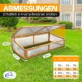 Coemo Frühbeetaufsatz Holz 90 × 60 × 30 cm – Gewächshaus-Abdeckung für Hochbeet – Wetterfester Frühbeetkasten mit Deckel – Schutz für Jungpflanzen & Gemüse – Hochbeet-Bausatz Outdoor - Thumbnail 5