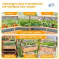 Coemo Frühbeetaufsatz Holz 90 × 60 × 30 cm – Gewächshaus-Abdeckung für Hochbeet – Wetterfester Frühbeetkasten mit Deckel – Schutz für Jungpflanzen & Gemüse – Hochbeet-Bausatz Outdoor - Thumbnail 7