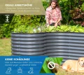 WESTMANN Metallhochbeet inkl. Aussaatkalender | Kräuterbeet für Garten & Terrasse | 240x160x82 cm Grau L-Form | Hochbeet & Frühbeet zum Bepflanzen von Gemüse | Pflanzkasten aus Metall - Thumbnail 4
