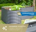 WESTMANN Metallhochbeet inkl. Aussaatkalender | Kräuterbeet für Garten & Terrasse | 240x160x82 cm Grau L-Form | Hochbeet & Frühbeet zum Bepflanzen von Gemüse | Pflanzkasten aus Metall - Thumbnail 3