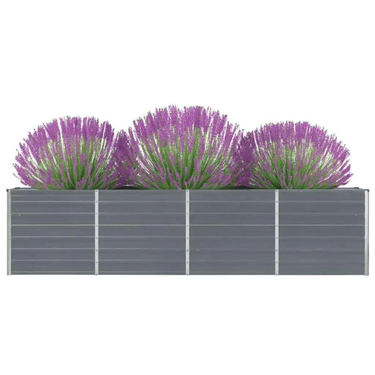 Willood Hochbeet 320 x 40 x 77 cm Verzinkter Stahl Grau – Bild 2