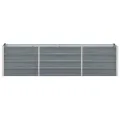 Willood Garten Hochbeet Verzinkter Stahl 240×40×45 cm Grau - Thumbnail 2