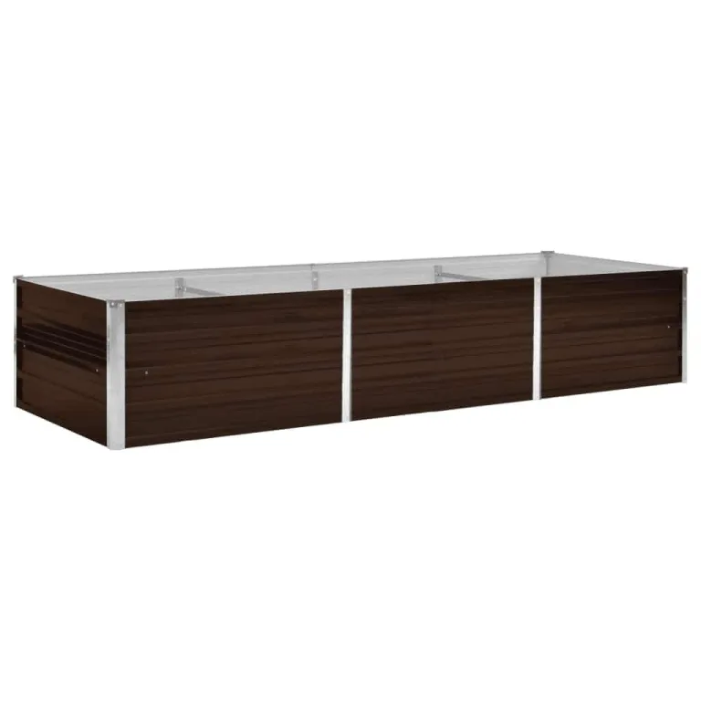 Willood Garten Hochbeet Braun 240 x 80 x 45 cm Verzinkter Stahl – Bild 2