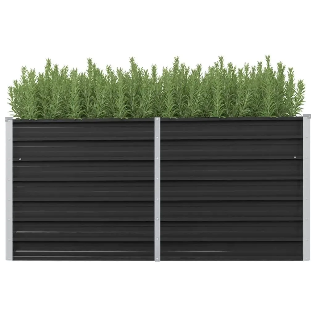 Willood Garten Hochbeet Anthrazit 160 x 40 x 77 cm Verzinkter Stahl - Bild 1