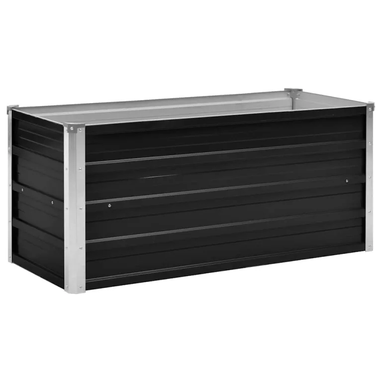 Willood Garten Hochbeet Anthrazit 100 x 40 x 45 cm Verzinkter Stahl – Bild 2
