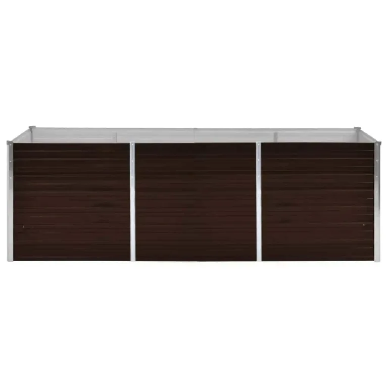 Willood Garten Hochbeet Braun 240 x 80 x 77 cm Verzinkter Stahl – Bild 4