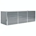Willood Garten Hochbeet Verzinkter Stahl 240x80x77 cm Grau - Thumbnail 2