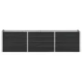Willood Garten Hochbeet Verzinkter Stahl 240×40×45 cm Anthrazit - Thumbnail 3