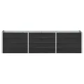Willood Garten Hochbeet Verzinkter Stahl 240×40×45 cm Anthrazit - Thumbnail 4