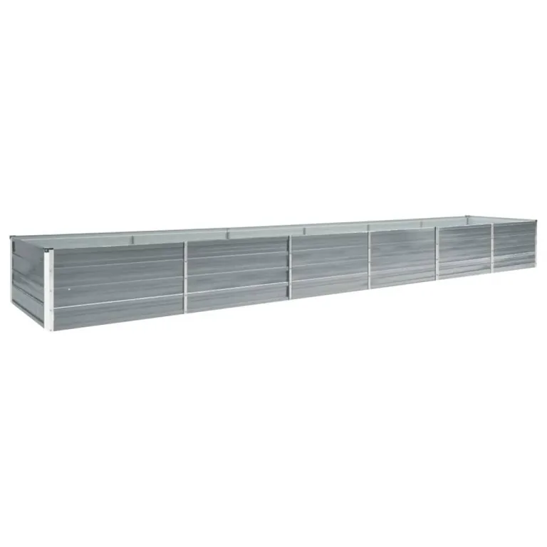 Willood Garten Hochbeet Verzinkter Stahl 480x80x45 cm Grau – Bild 2