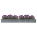 Willood Garten Hochbeet Verzinkter Stahl 480x80x45 cm Grau - Thumbnail 1