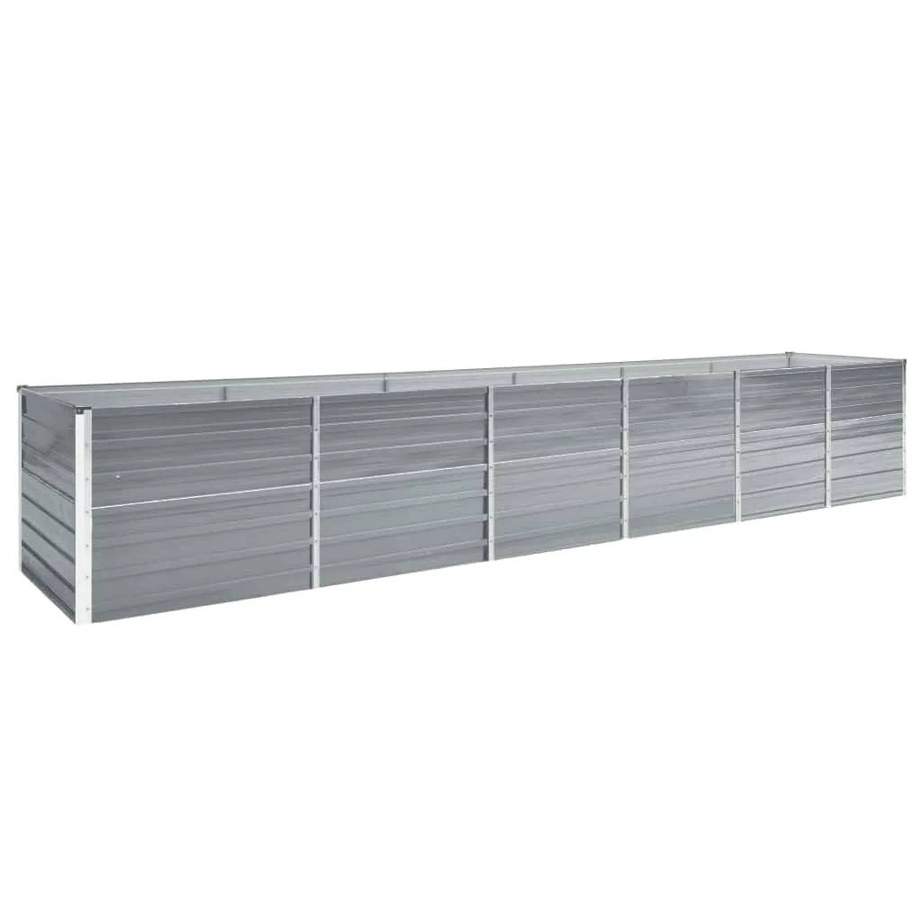 Willood Garten Hochbeet Verzinkter Stahl 480x80x77 cm Grau - Bild 1
