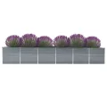 Willood Garten Hochbeet Verzinkter Stahl 480x80x77 cm Grau - Thumbnail 2