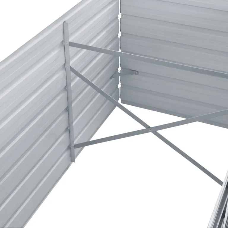 Willood Garten Hochbeet Verzinkter Stahl 240x80x45 cm Grau – Bild 5