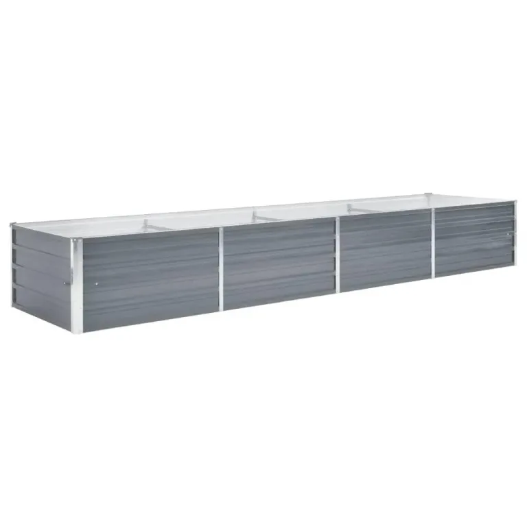 Willood Garten Hochbeet Verzinkter Stahl 320x80x45 cm Grau – Bild 2