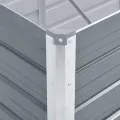 Willood Garten Hochbeet Verzinkter Stahl 320x80x45 cm Grau - Thumbnail 5