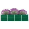 Willood Hochbeet 320 x 40 x 77 cm Verzinkter Stahl Grün - Thumbnail 4