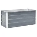 Willood Garten Hochbeet Verzinkter Stahl 100x40x45 cm Grau - Thumbnail 2