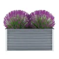 Willood Garten Hochbeet Verzinkter Stahl 100x40x45 cm Grau - Thumbnail 1