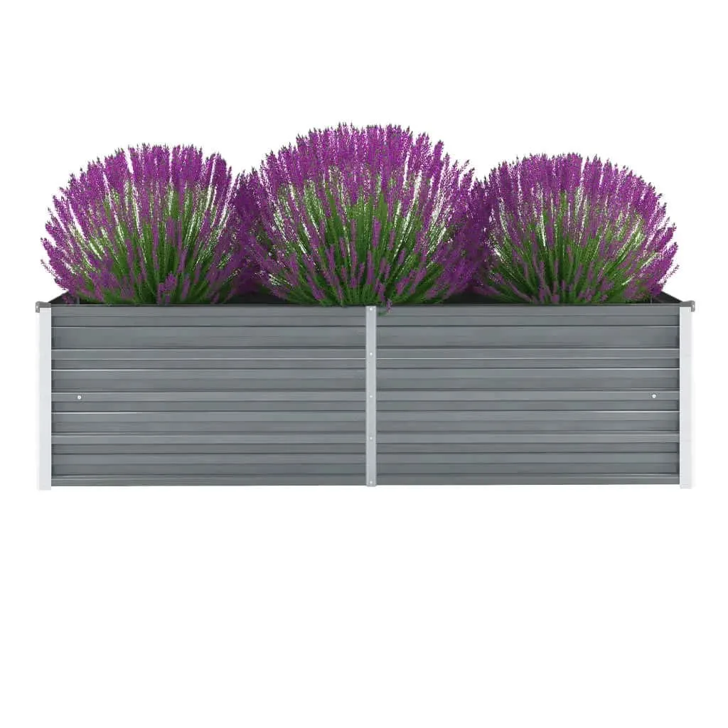 Willood Garten Hochbeet Verzinkter Stahl 160x40x45 cm Grau - Bild 1
