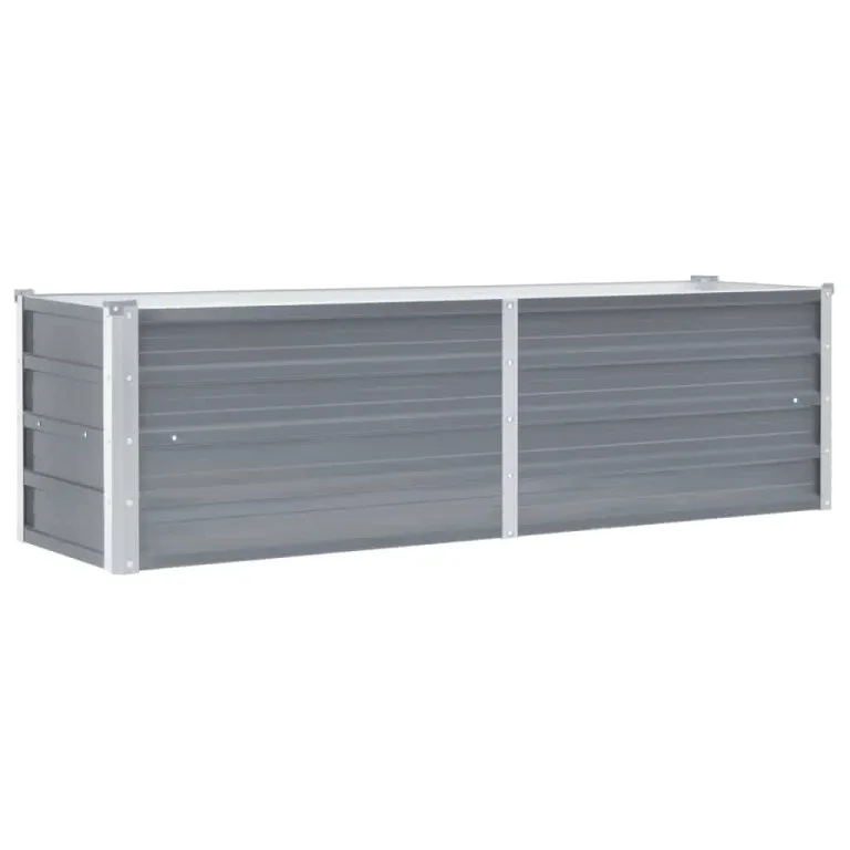 Willood Garten Hochbeet Verzinkter Stahl 160x40x45 cm Grau – Bild 2