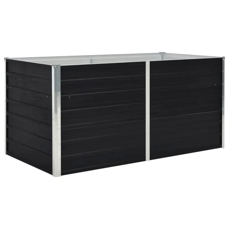 Willood Hochbeet 160 x 80 x 45 cm Verzinkter Stahl Anthrazit – Bild 2