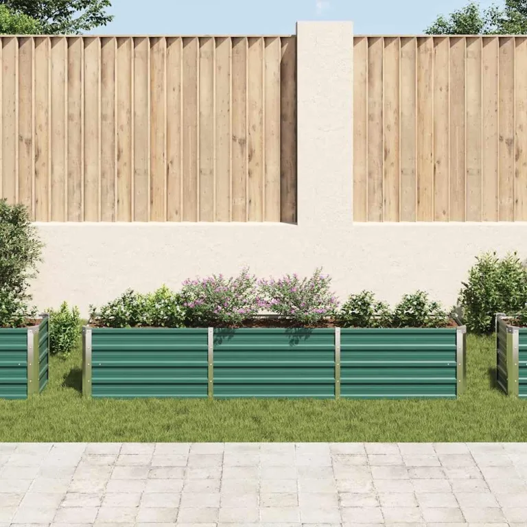 Willood Garten Hochbeet Verzinkter Stahl 240×40×45 cm Grün – Bild 3